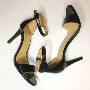 Jessica Simpson Black Patent Leather Open Toe Heel